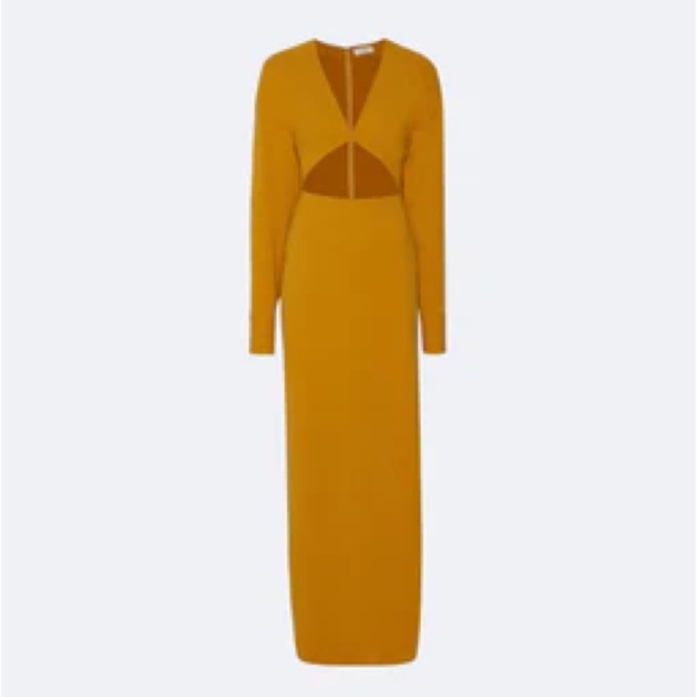 LaPointe Mustard Long Sleeve Dress